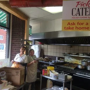 two women in a kitchen
