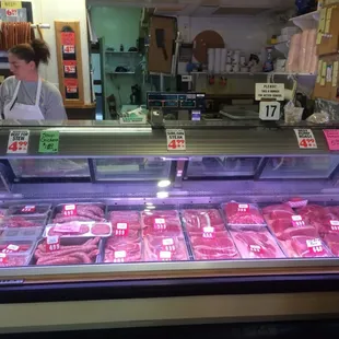 a meat display