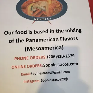 a menu for a mexican restaurant