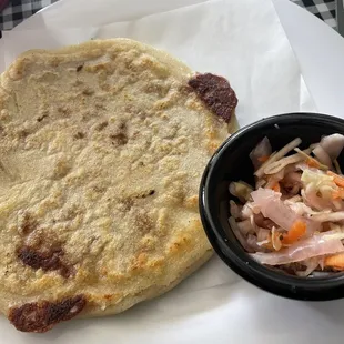 Beans and cheese pupusa