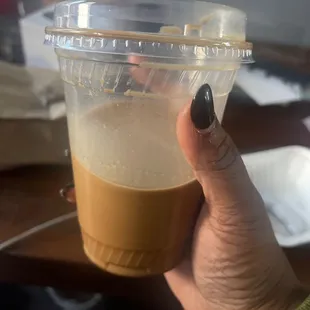 Double shakerato with chocolate.