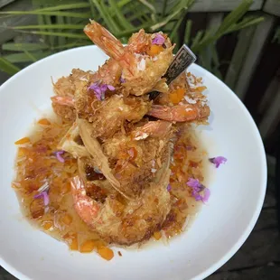 Coconut shrimp with signature sauce