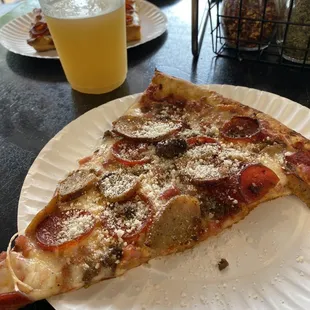 Carnivore, Misty IPA and a couple Sicilian slices....fantastic!