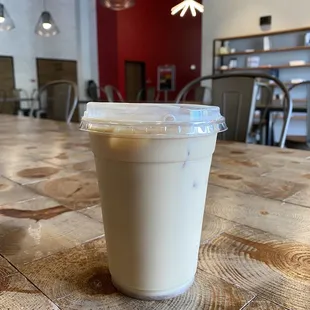 Iced Chai Lavender tea latte, delicious