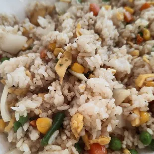 Chicken fried rice. No chicken.