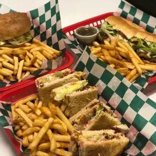 sandwiches and french fries