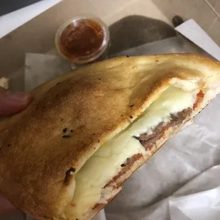 Pepperoni &amp; sausage calzone; pretty good! I would get it again.