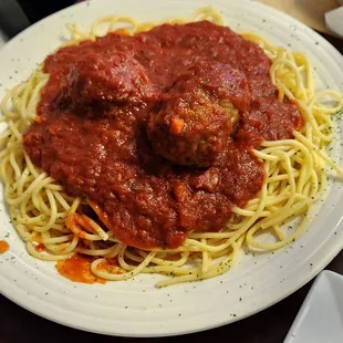 Spaghetti and meatballs