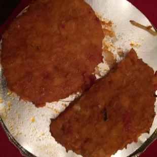 Chicken parm patties.  Previously frozen, pressed, and formed. Would not order again.