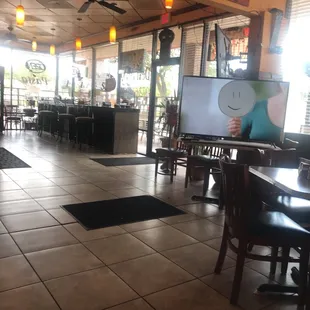 TV  and not busy at all