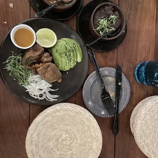 plates of food on a table