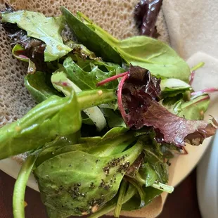 a plate of salad