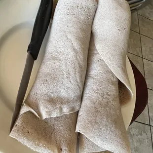 two burritos on a plate