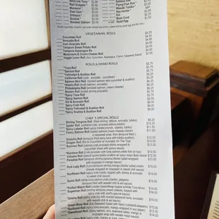 Sushi list and descriptions (July 2021)