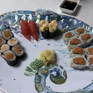 Different types of sushi etc.