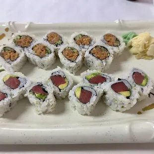 Spicy Tuna Roll and Hawaii Roll