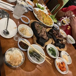 BulGoGi, meat Jun and banchan
