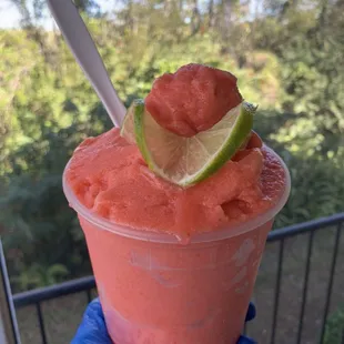 Strawberry lime sorbet