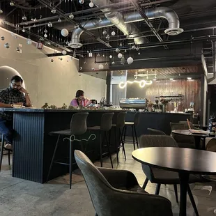 Interior of cafe.