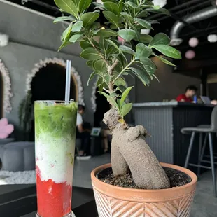 Strawberry matcha