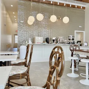 the interior of a coffee shop