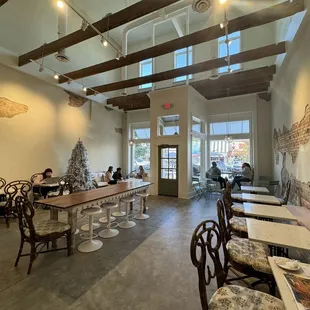 the interior of a cafe