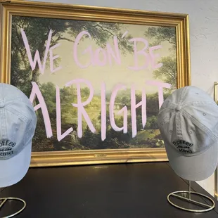 two hats on a table