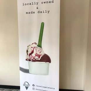  sign for a gelateria