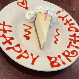 Complimentary Cheesecake