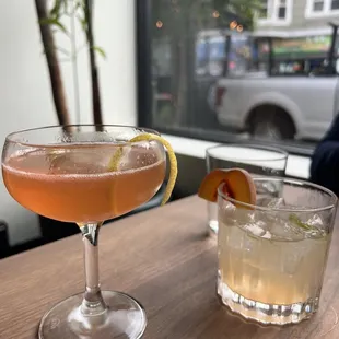 Left: Not Your Nonna's Spritz ($16)  Right: Fratello with tequila ($17)
