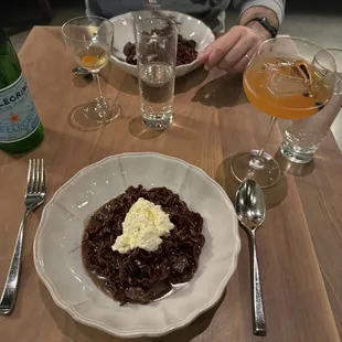 Drunken Mafaldine pasta Drink: not you're nonna's spritz