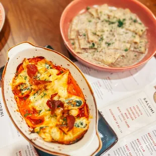 Stuffed shells (conch - something LOL) and the Paccheri