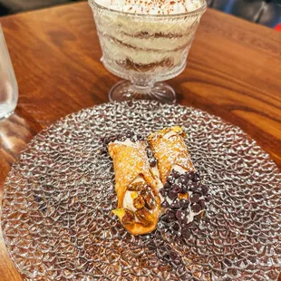Cannoli and tiramisu - both amazing