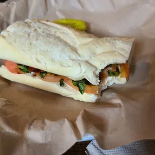 Half caprese sando