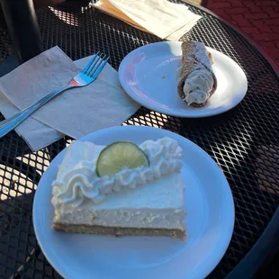 Key lime pie/cheesecake and cannoli