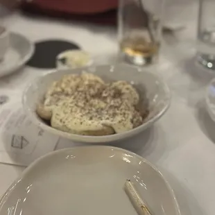 At table plated Tiramisu Very good