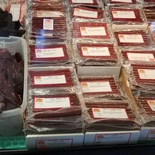 Sorg's awesome variety of meat sticks..