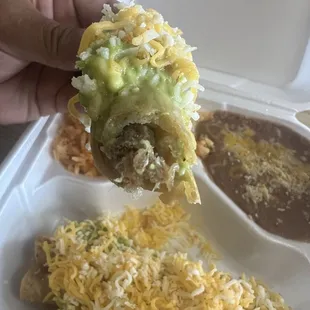 Beef rolled taco