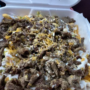 Carne asada fríes