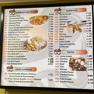 Please update the menu with this one