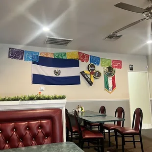 a mexican flag on the wall