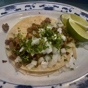 Soft Taco with asada.