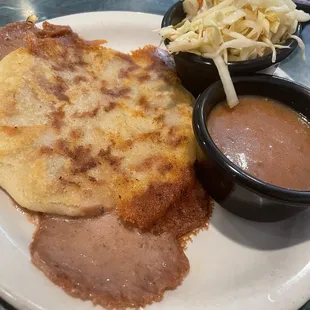 Pupusa, bean and cheese
