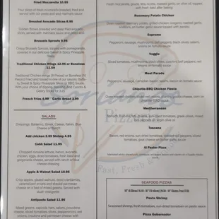 Other side of the menu