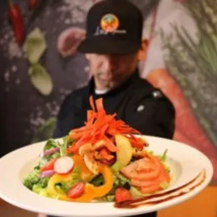 Chicken primavera salad