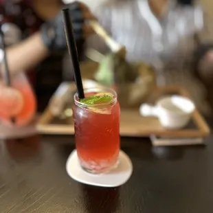 Omija (berry) Ade with added Lychee