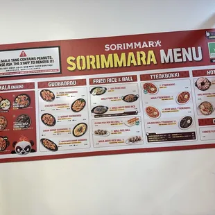Menu, October 2024