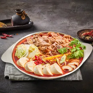 Brisket &amp; Tofu Hot Pot