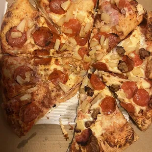 Closer look! less cheese and sauce more bread increase $