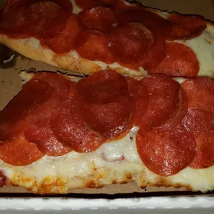 &quot;Pizza sub&quot; is an appetizer on the menu right next to.the garlic toast. Bargain! All their food is very filling.